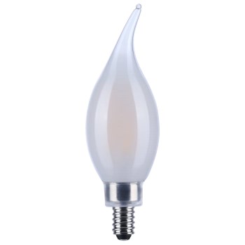 Satco 4W LED CA10 Candelabra Bulb, Frosted - E12