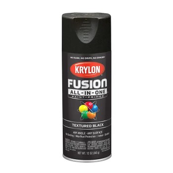 Krylon Fusion Spray Paint, Textured Black - 12 oz