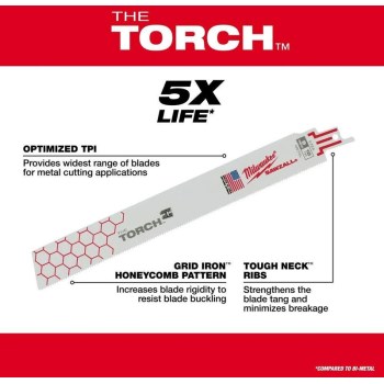Sawzall Torch Blade, 12" 14 TPI