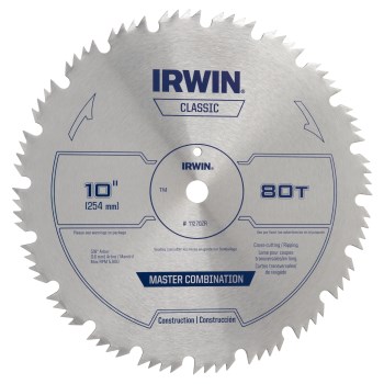 Irwin Classic Steel Saw Blade, 80T - 10"