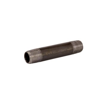 Pipe Nipple, Black Steel - 1/2" x 3-1/2"