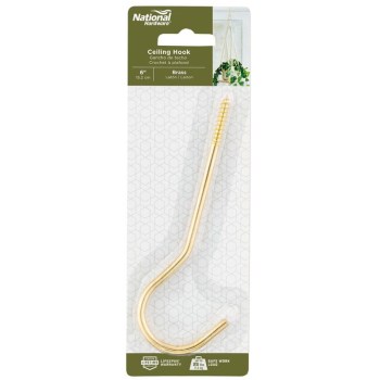Brass Ceiling Hook, Visual Pack 2666 6 inches