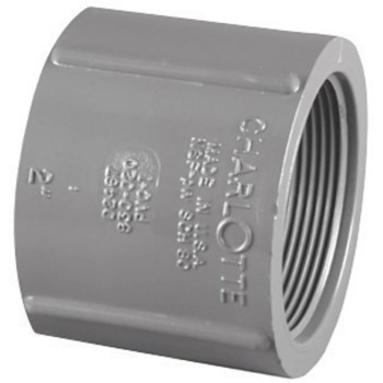 Charlotte Pipe PVC Sch 80 Coupling, FPT x FPT - 1-1/4"