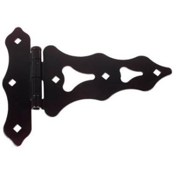 Ornamental T Hinge, Black  ~ 10"