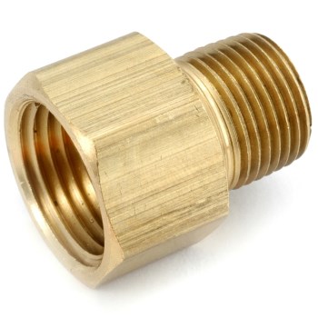 Anderson Metals Brass Adapter - 1/2" FPT x 3/8" MPT