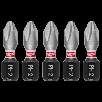 Milwaukee Shockwave Phillips #2 Insert Bit - 5pk