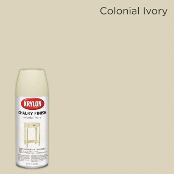 Chalky Finish Spray Paint, Colonial Ivory - 12 oz