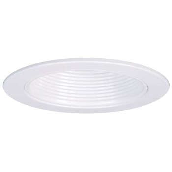 Halo 4" Recessed Step Baffle Trim, White