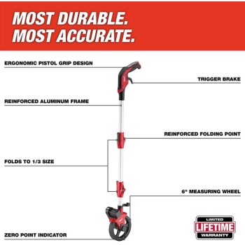 Milwaukee 6" Measuring Wheel - 10,000 Ft Range