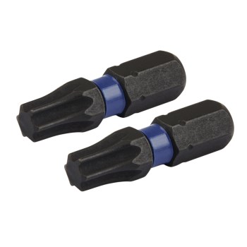 Irwin Impact Performance T30 Torx Insert Bit   1", 2pk
