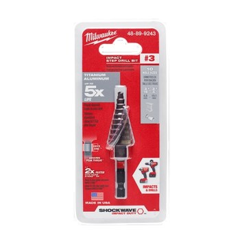 Milwaukee Shockwave Step Bit #3 - 3/16" to 3/4"
