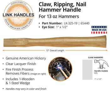 Hammer Handle, Claw/Ripping/Framing/Nail - 13"