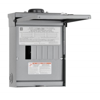 Square D Homeline 100A Rainproof Load Center - 6-Space