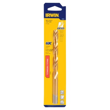 Irwin Titanium Nitride Drill Bit - 15/32"