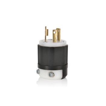 Lock Plug, Nylon - 30 Amp, Black/White