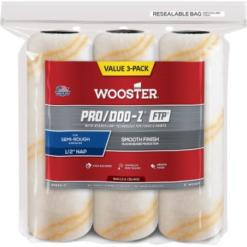 Pro/Doo-Z FTP Roller Cover - 9" x 1/2" Nap, 3pk