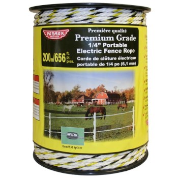 Electric Fence Rope - 1/4" x 656 Ft