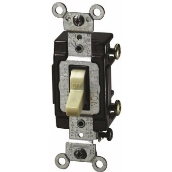 Side Wired Switch, Lighted Toggle - 15 Amp, Ivory