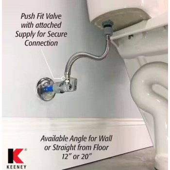 Plumb Pak Quick Lock Straight Toilet Supply   20"