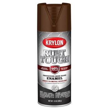 Rust Tough Enamel, Gloss Leather Brown - 12 oz