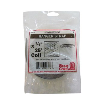 Sioux Chief Hanger Strap, Gray Polypropylene - 3/4" x 25 Ft