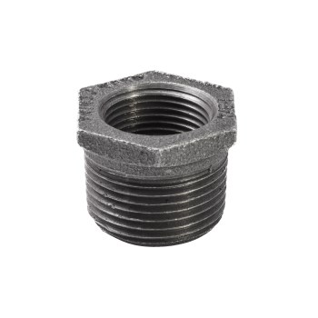 Anvil/Mueller Malleable Hex Bushing, Black - 1-1/2" x 1"