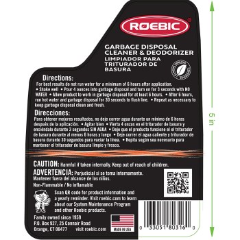 Roebic Garbage Disposal Cleaner and Deodorizer - 32 oz