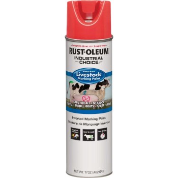 Rust-Oleum Livestock Marking Paint, Fluorescent Red - 17 oz