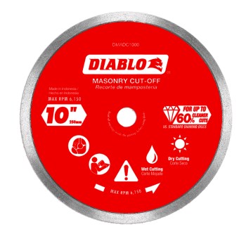 Diablo Diamond Continuous Rim Cut-Off Disc - 10"