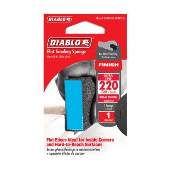 Diablo Flat Edge Sanding Sponge, 220 Grit
