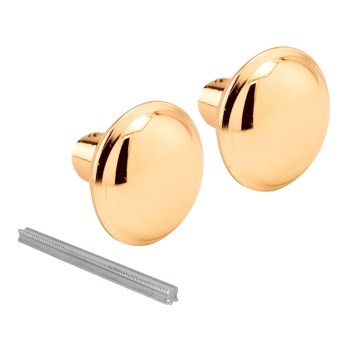 Door Knob, Brass Plated - 2-1/4"