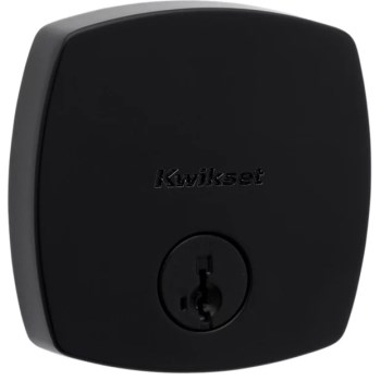 Kwikset Midtown Low Profile Deadbolt, Matte Black
