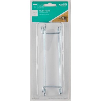 Straight Double Pegboard Hook, Zinc ~ 6 inch