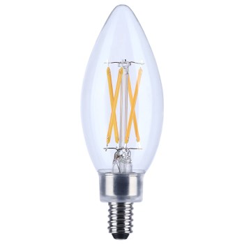 Satco 5.5W LED B11 Bulb, Clear - Natural Light