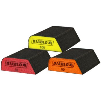 Sanding Sponges, Dual Edge, Assorted - 3pk