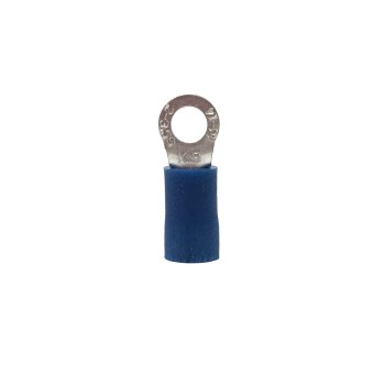 Vinyl Ring Terminal, Blue 16-14 AWG - #4-6 Stud, 22pk