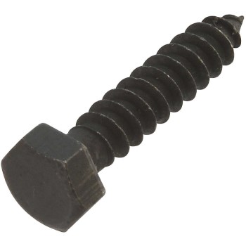 Black Lag Screw ~ 5/16"  x  1 1/2" 