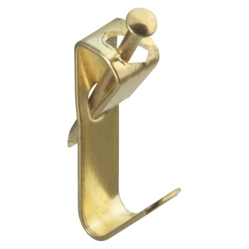 Picture Hanger, Brass - 20 Lb, 10pk