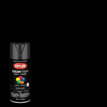 Krylon COLORmaxx Spray Paint, Gloss Black - 12 oz