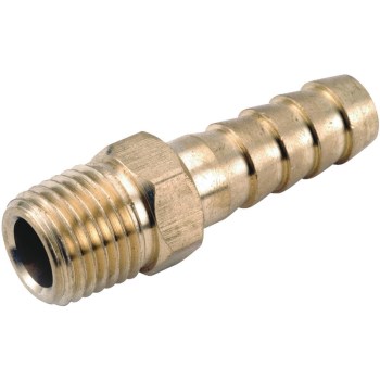 Male Hose Barb, Lead Free Brass - 1/4" x 1/2"