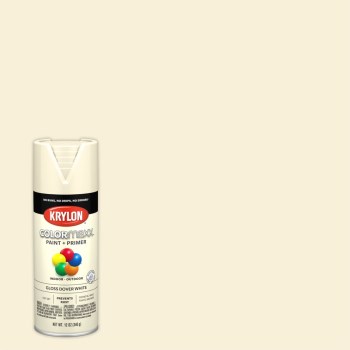 Krylon COLORmaxx Spray Paint, Gloss Dover White - 12 oz