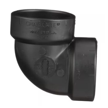 Charlotte Pipe ABS DWV 90-Degree Elbow - 1-1/2"
