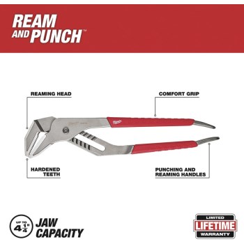 Straight-Jaw Pliers, Comfort Grip - 12"