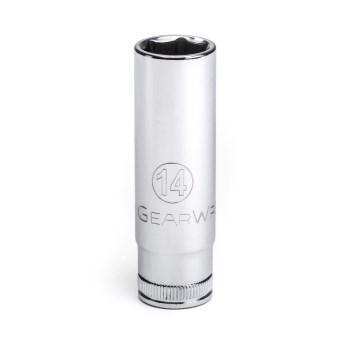 GearWrench Deep Socket - 3/8" Drive, 6-Point Metric, 14mm