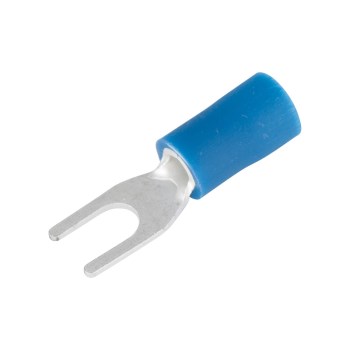 Spade Terminal, Blue - 16-14 AWG, #4-6 Stud, 20pk