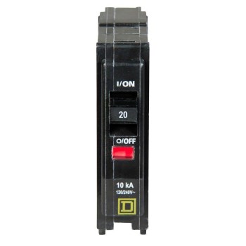 Square D QO Single Pole Breaker - 20 Amp