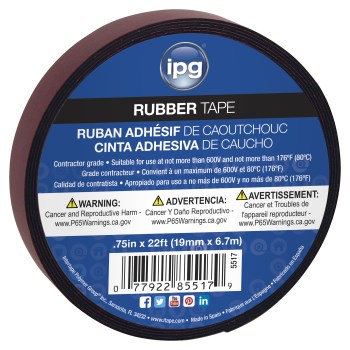 Intertape Rubber Electrical Tape, Black - 3/4" x 22 Ft