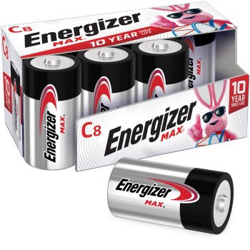 C Batteries, Alkaline - 8pk