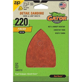 Detail Sander Refill Sheets, 220 Grit - 5pk