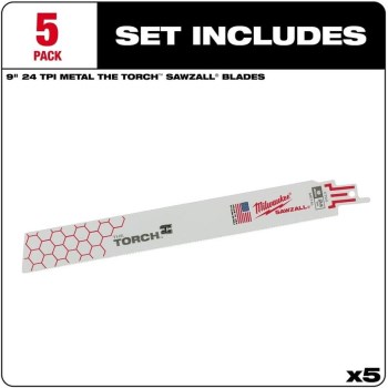 Sawzall Torch Blade, 9" 24 TPI